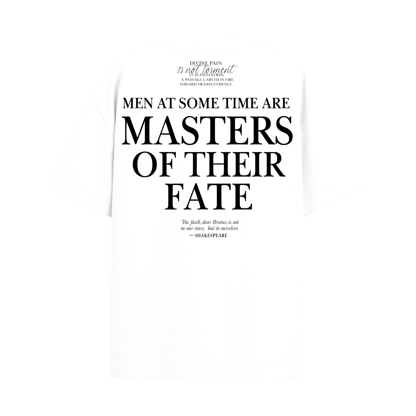 CAMISETA OVERSIZE BLANCO "Masters Of Their Fate"