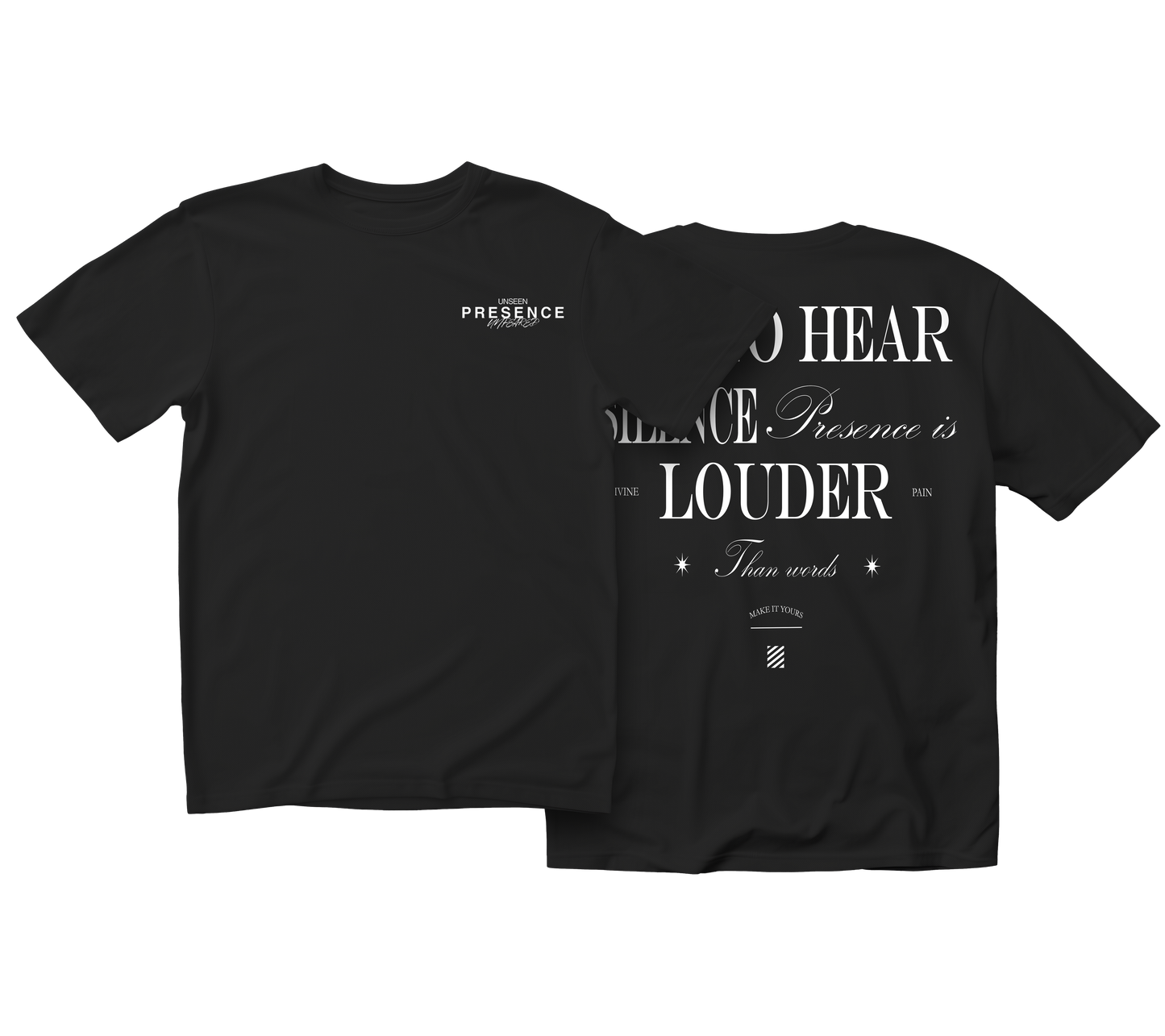 CAMISETA PESADA NEGRO "Learn To Hear Silence"