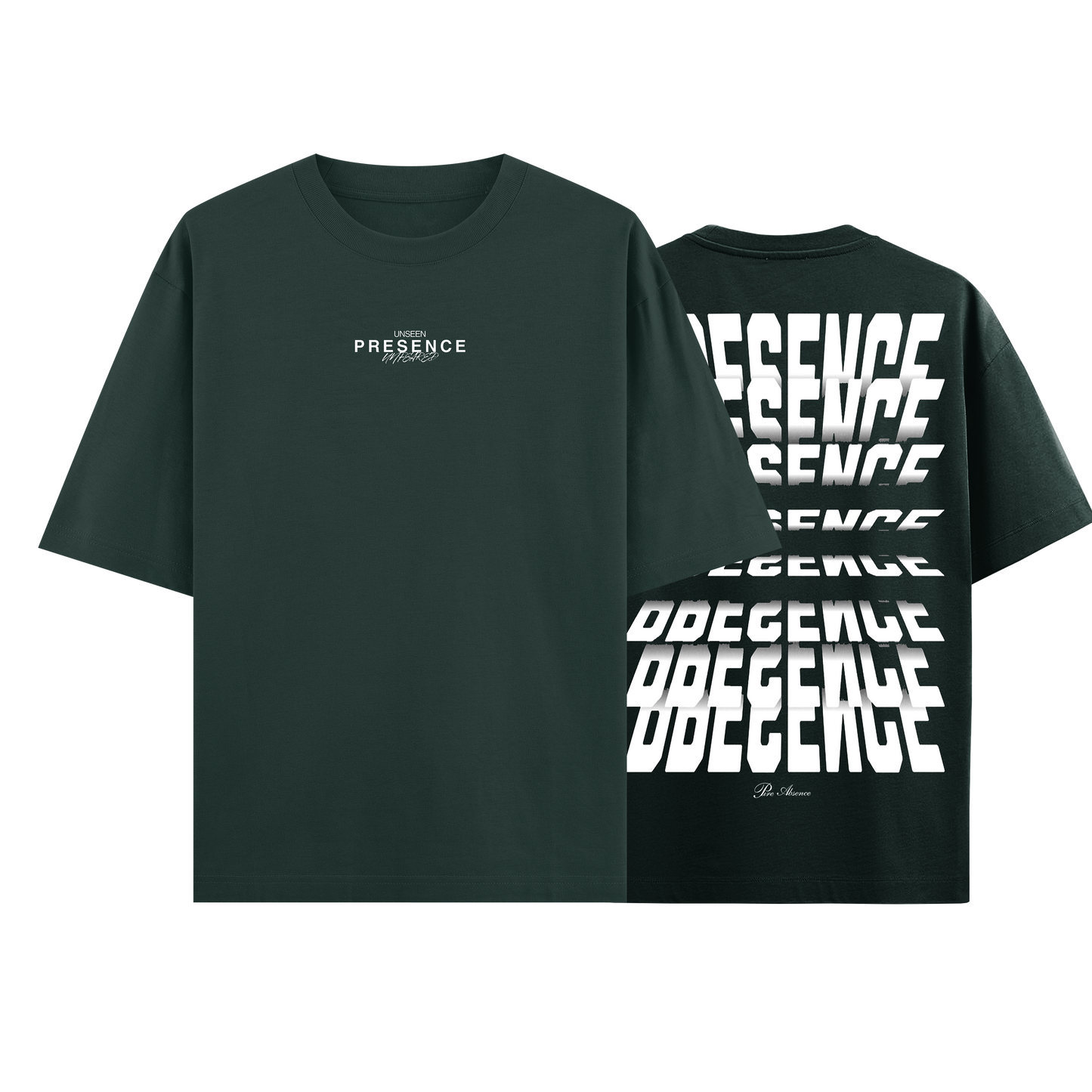 CAMISETA OVERSIZE VERDE "PRESENCE"