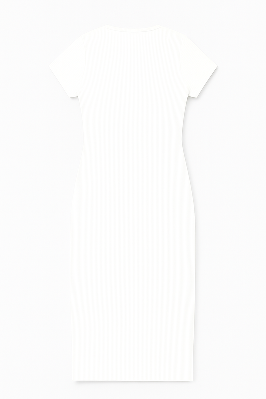 VESTIDO RIB BLANCO GATO