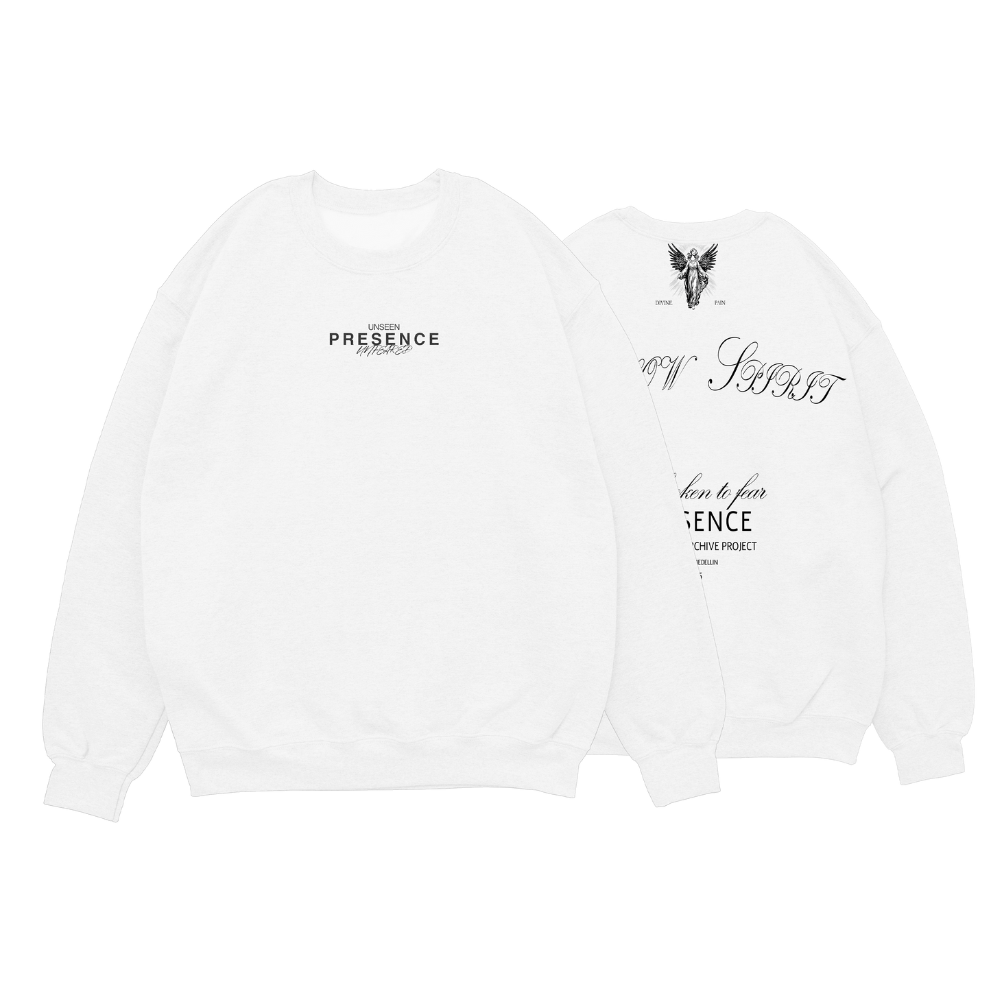 LUXURY WHITE "HOLLOW SPIRIT" HOODIE