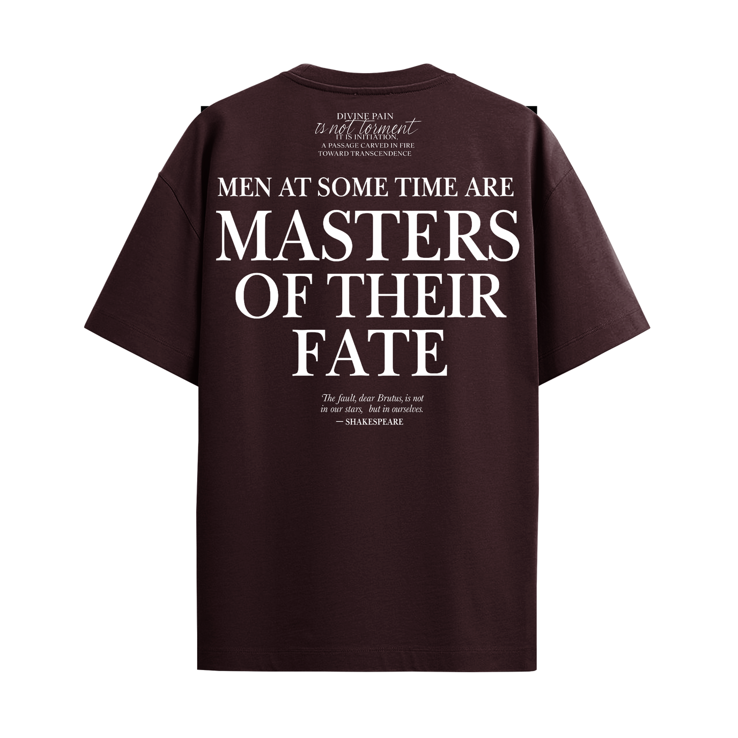 CAMISETA OVERSIZE ROJO "Masters Of Their Fate"