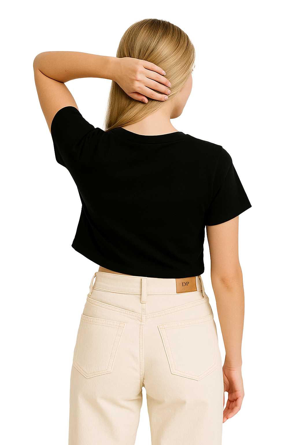 BLACK CROP-TOP "Learn To Hear Silence"