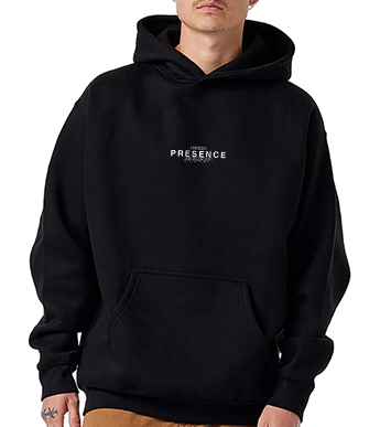 "PRESENCE" BLACK LUXURY SWEATSHIRT
