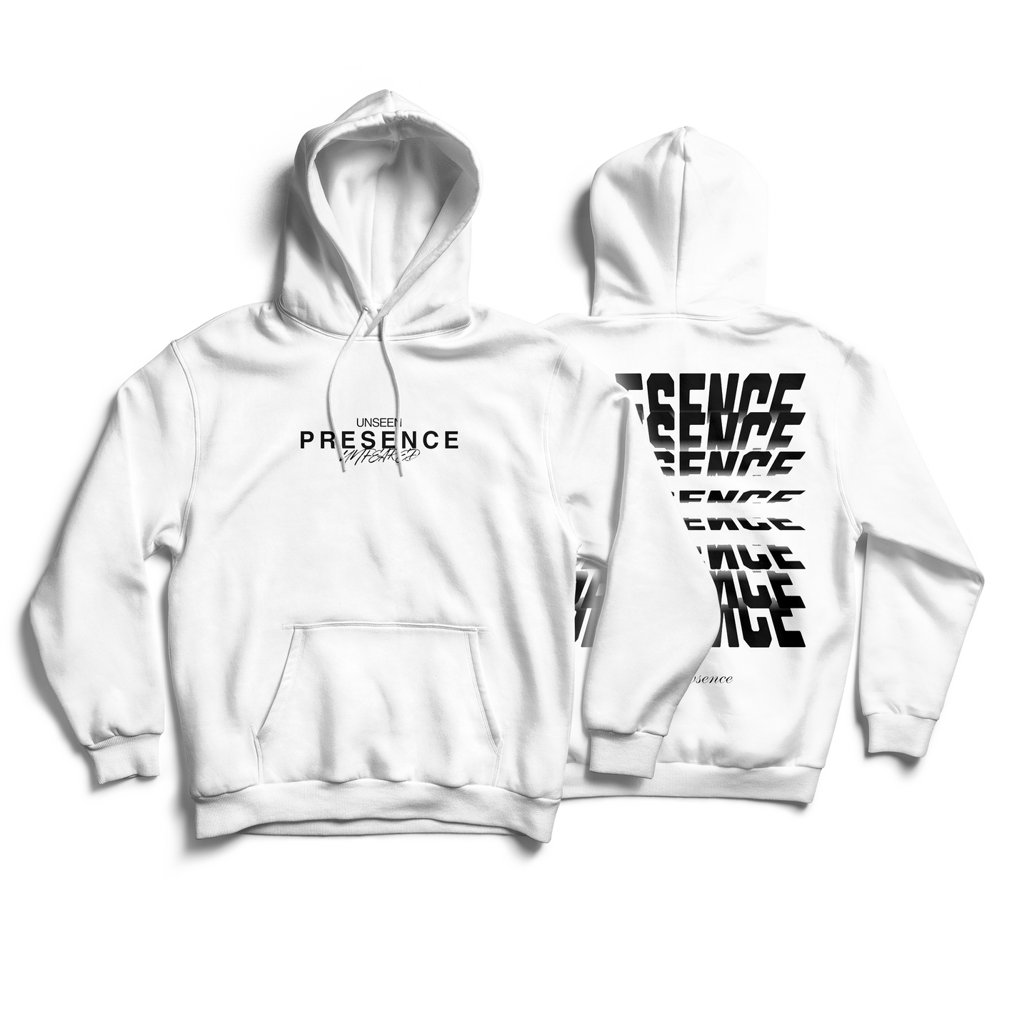 WHITE LUXURY "PRESENCE" SWEATSHIRT