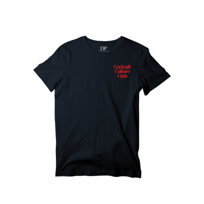 Camiseta Fresca De Lujo Azul Oscuro  “Cosmopolitan — Summer Indulgence”