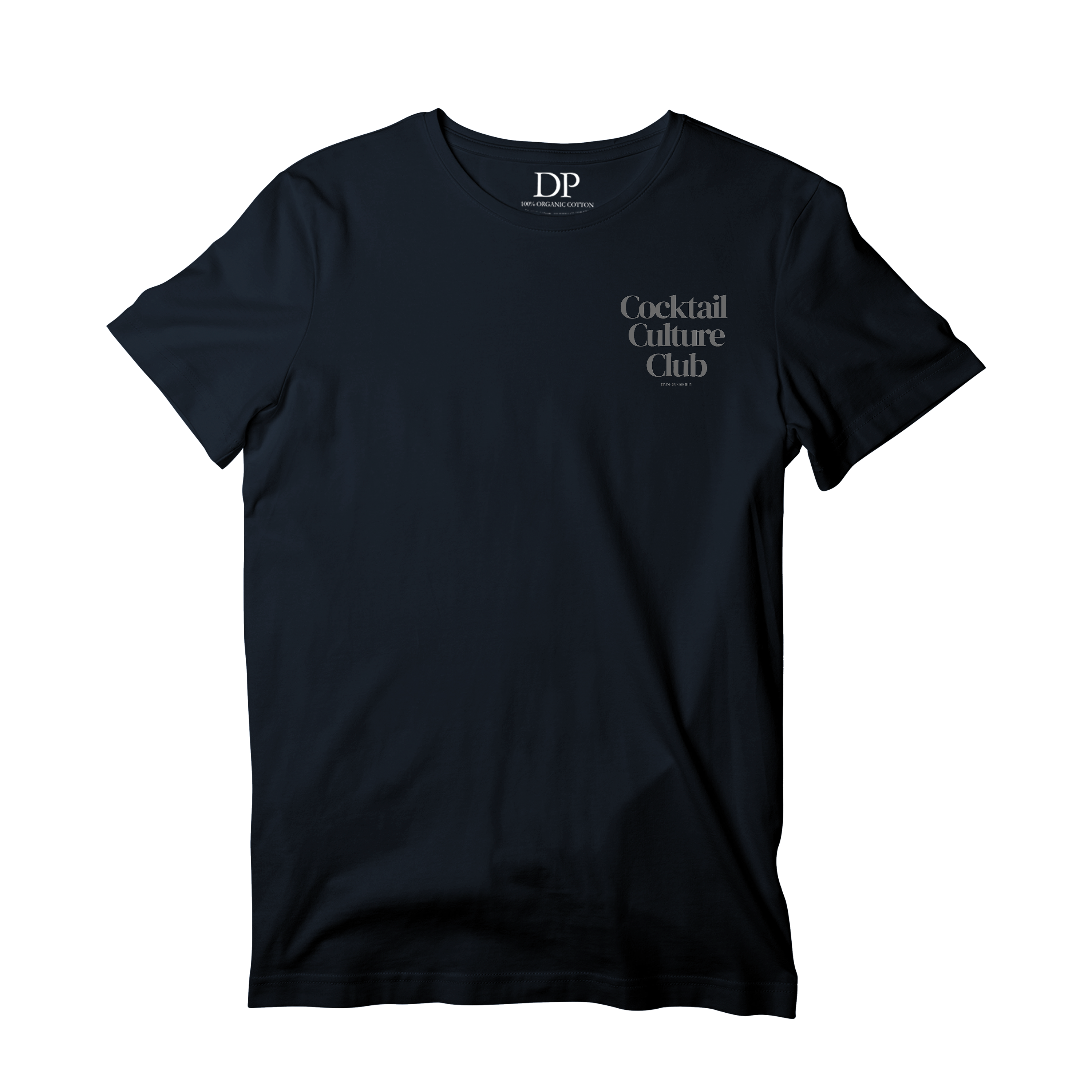 Camiseta Fresca De Lujo Blanco Azul “Martini — Summer Indulgence”