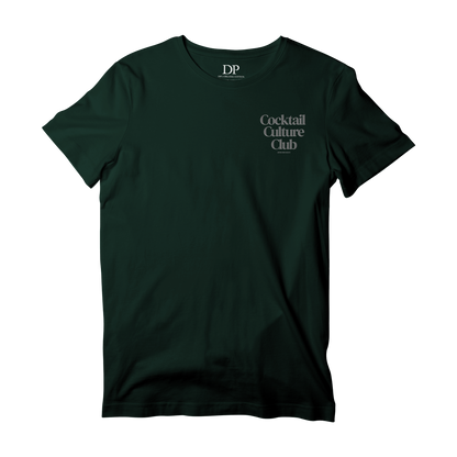 Camiseta Fresca De Lujo Verde Oscuro “Martini — Summer Indulgence”