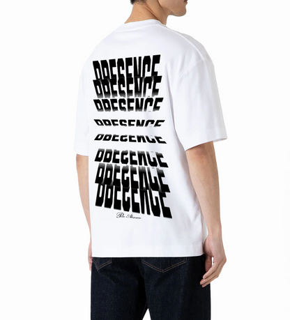 WHITE OVERSIZED T-SHIRT "PRESENCE"