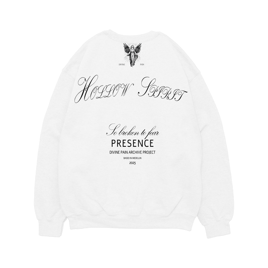 LUXURY WHITE "HOLLOW SPIRIT" HOODIE