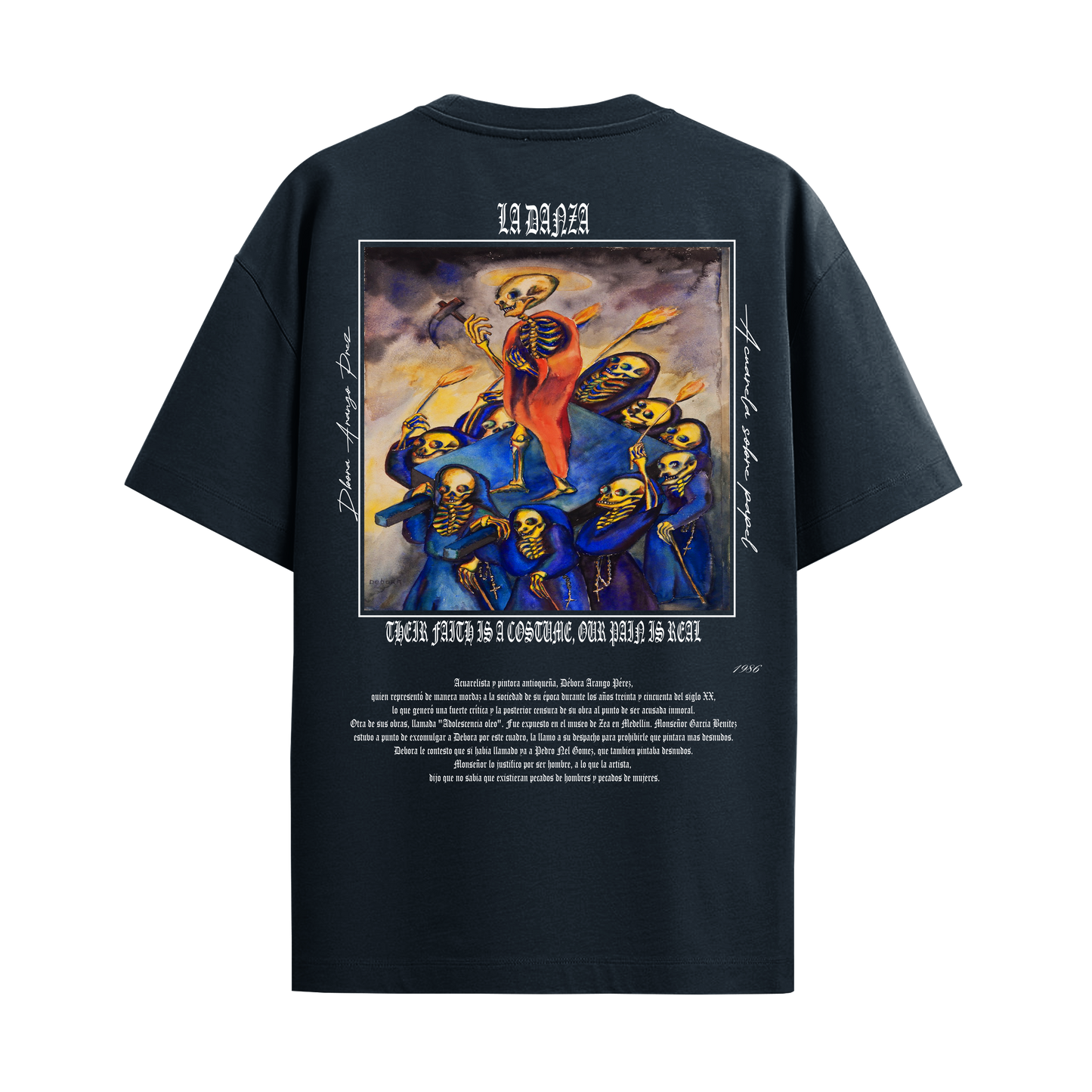 Camiseta Oversize Azul "La Danza"