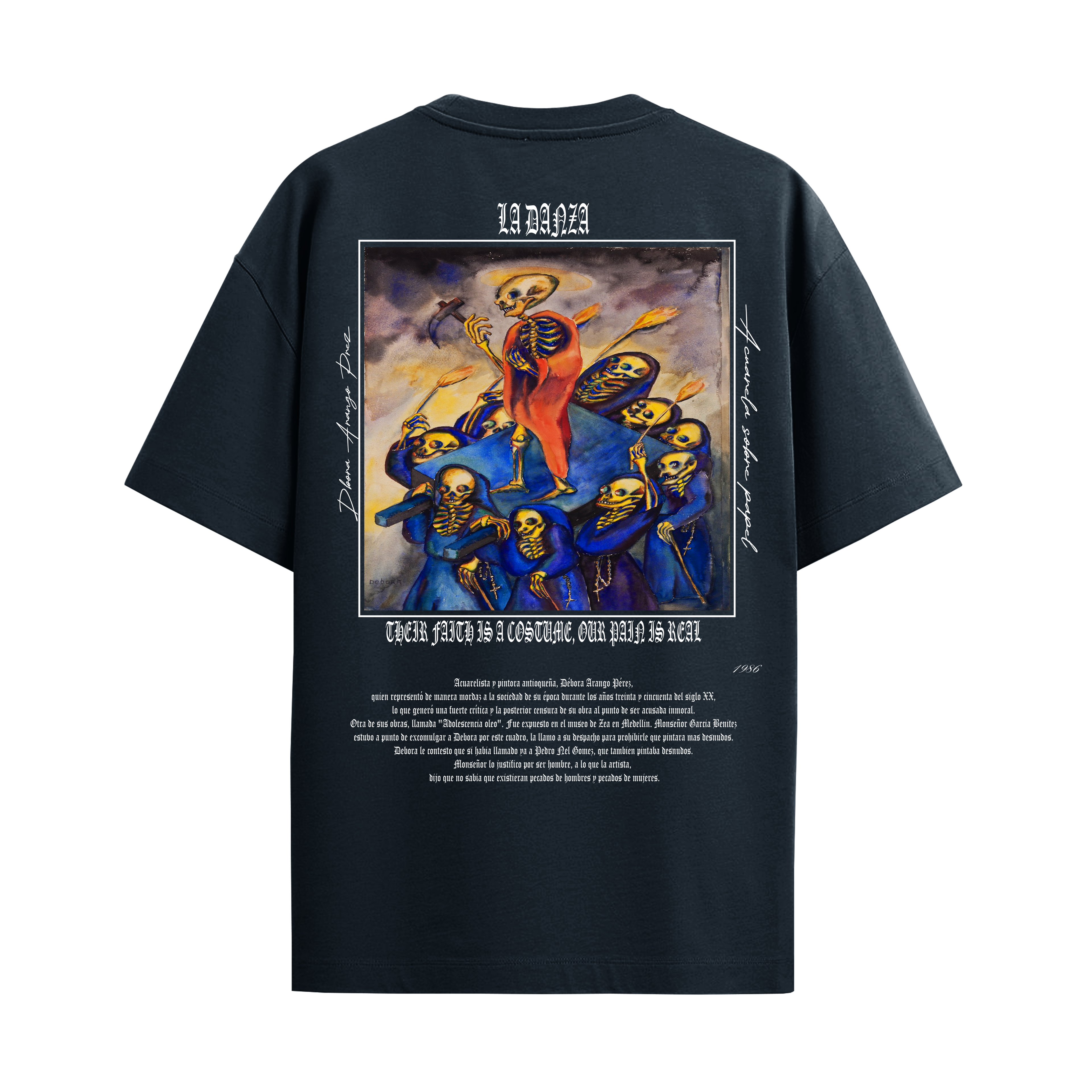 Camiseta Oversize Azul "La Danza"
