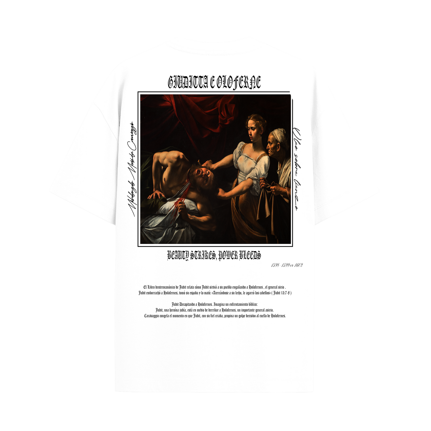Camiseta Oversize Blanco "Giuditta e Oloferne"