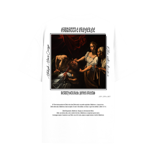 Camiseta Oversize Blanco "Giuditta e Oloferne"