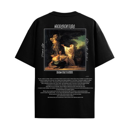 Camiseta Oversize Negro "Sacrificio a Pan"
