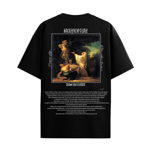 Camiseta Oversize Negro "Sacrificio a Pan"