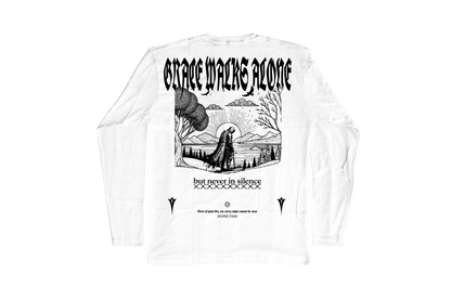 CAMISETA MANGA LARGA BLANCA "Divine Pain Lines"