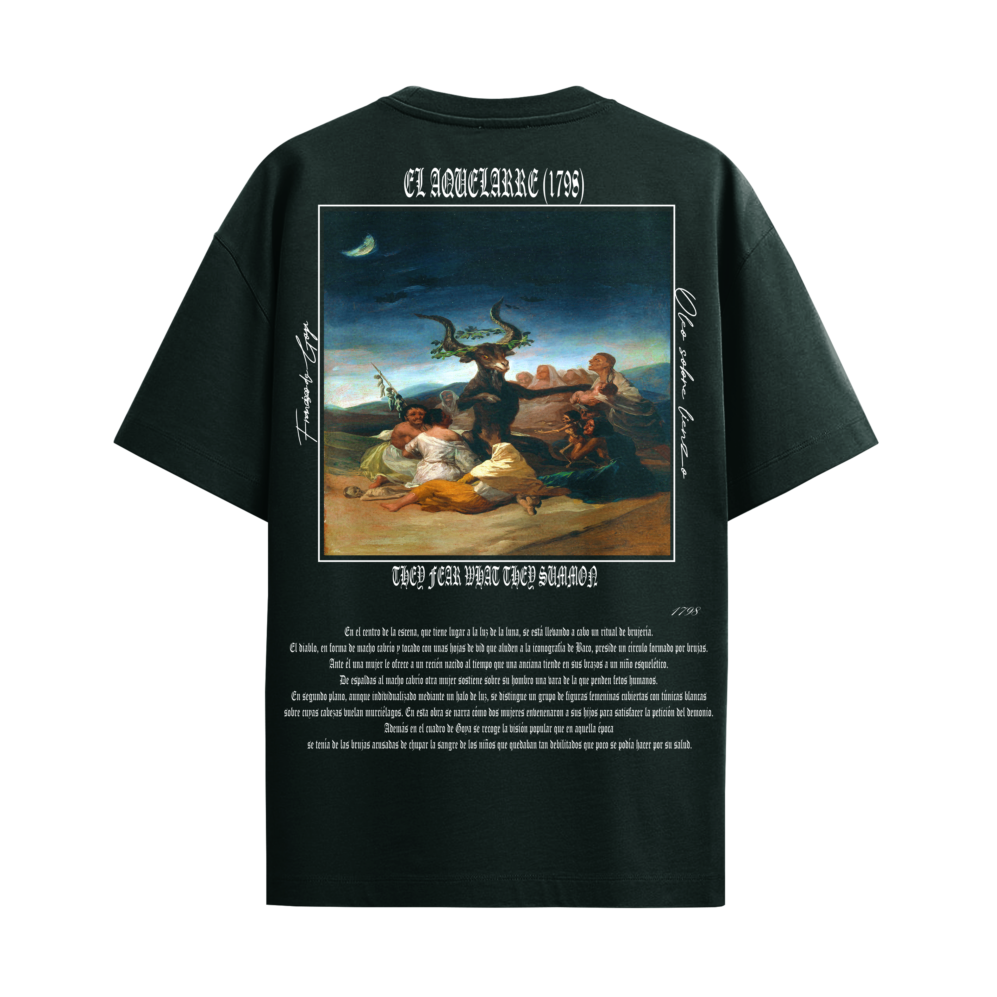 Camiseta Oversize Verde "AQUELARRE"