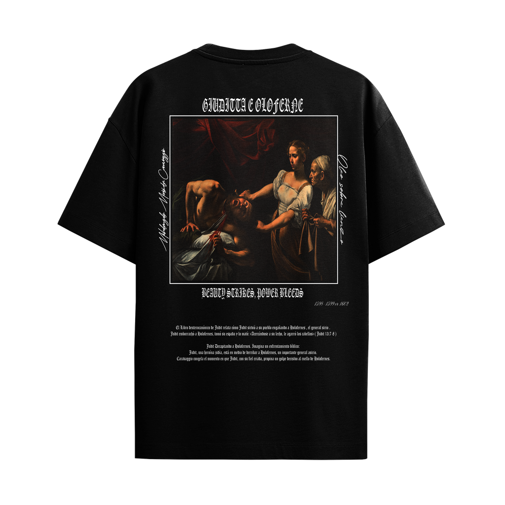 Camiseta Oversize Negro "Giuditta e Oloferne"