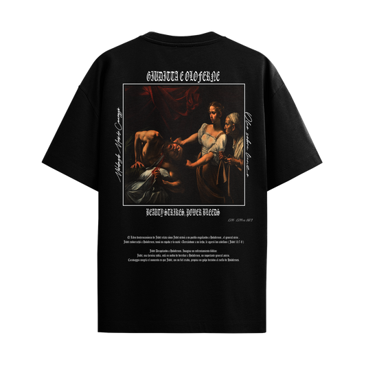 Camiseta Oversize Negro "Giuditta e Oloferne"