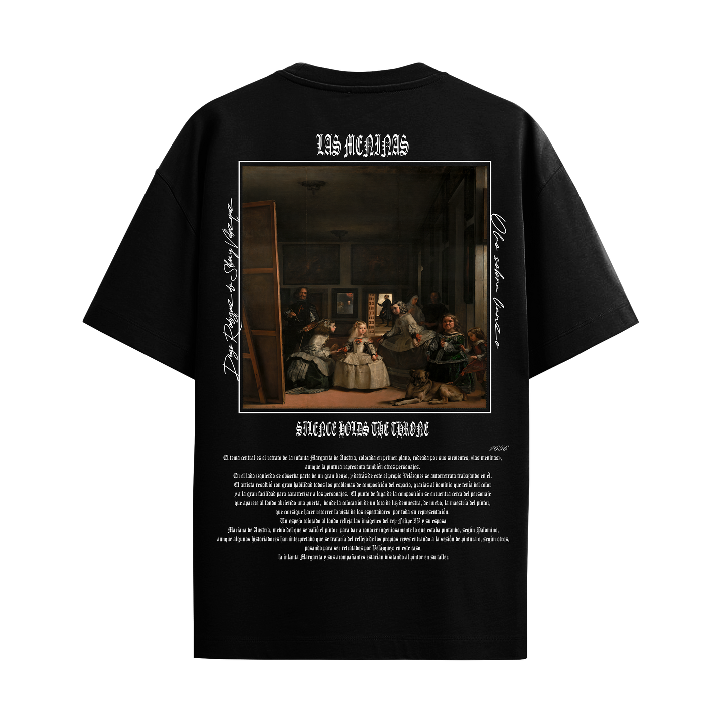 Camiseta Oversize Negro "Las Meninas"