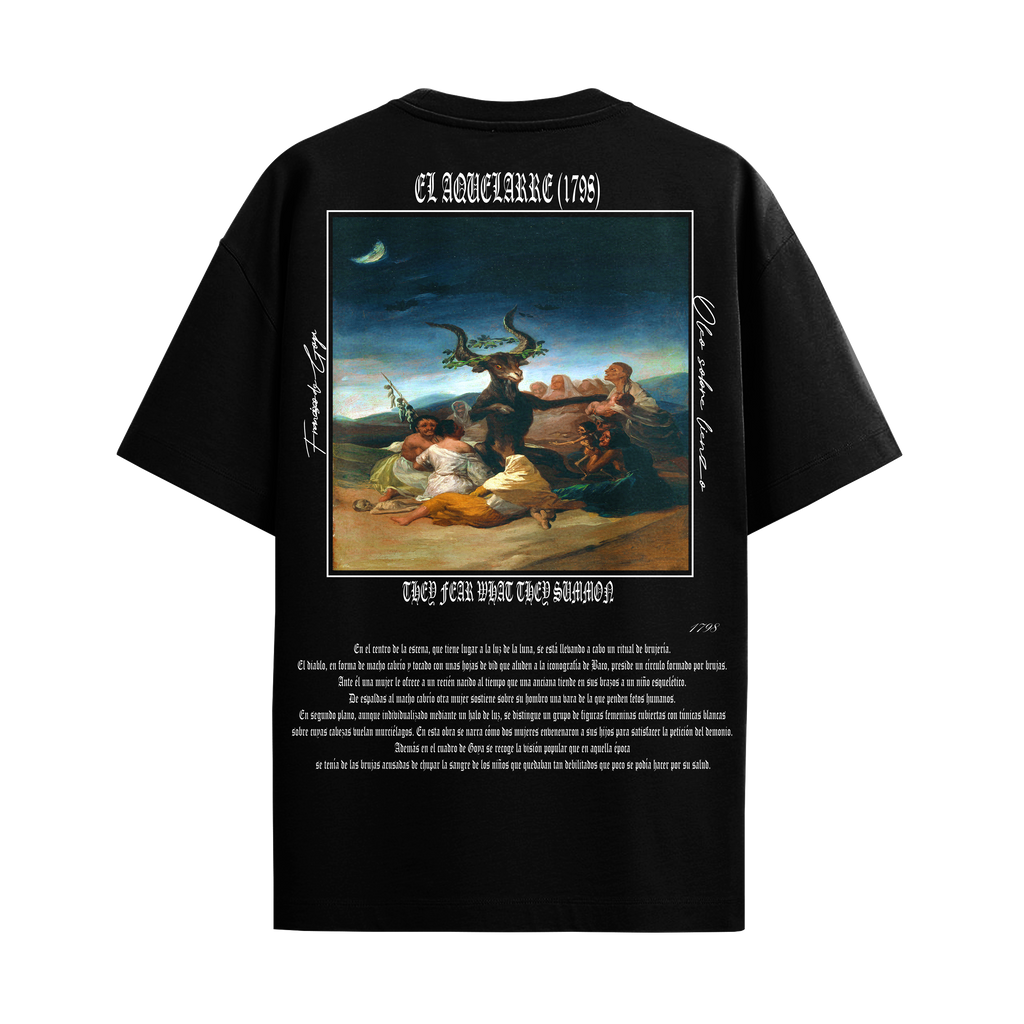 Camiseta Oversize Negro "AQUELARRE"