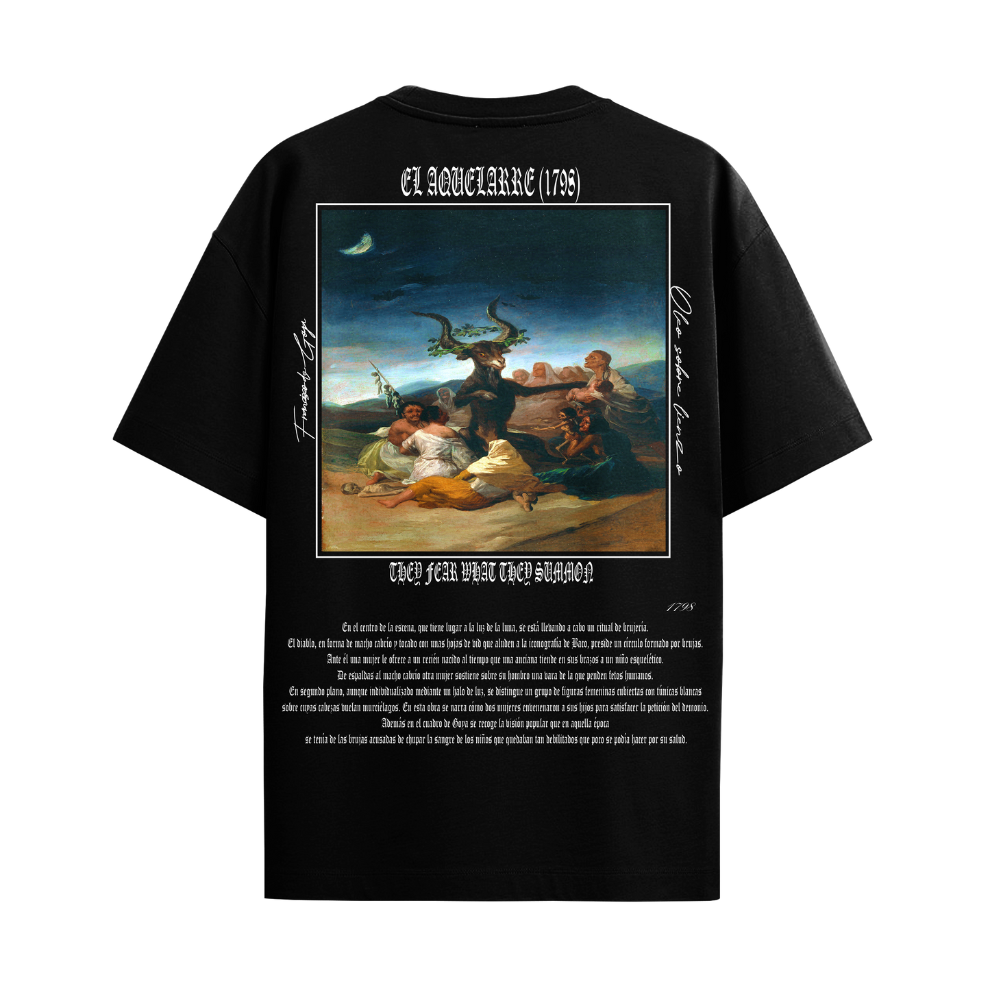 Camiseta Oversize Negro "AQUELARRE"