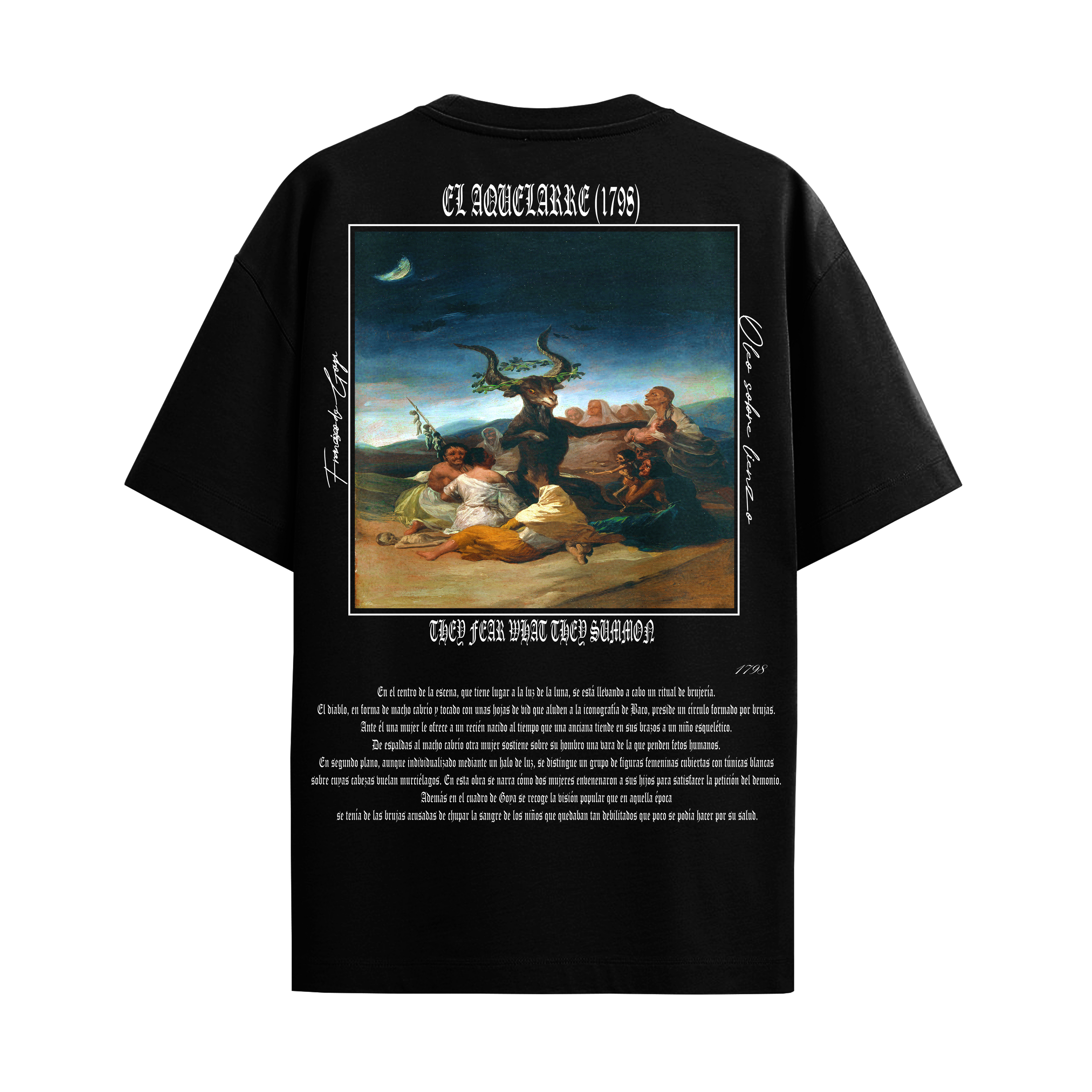 Camiseta Oversize Negro "AQUELARRE"
