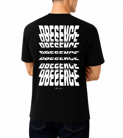 CAMISETA OVERSIZE NEGRO "PRESENCE"