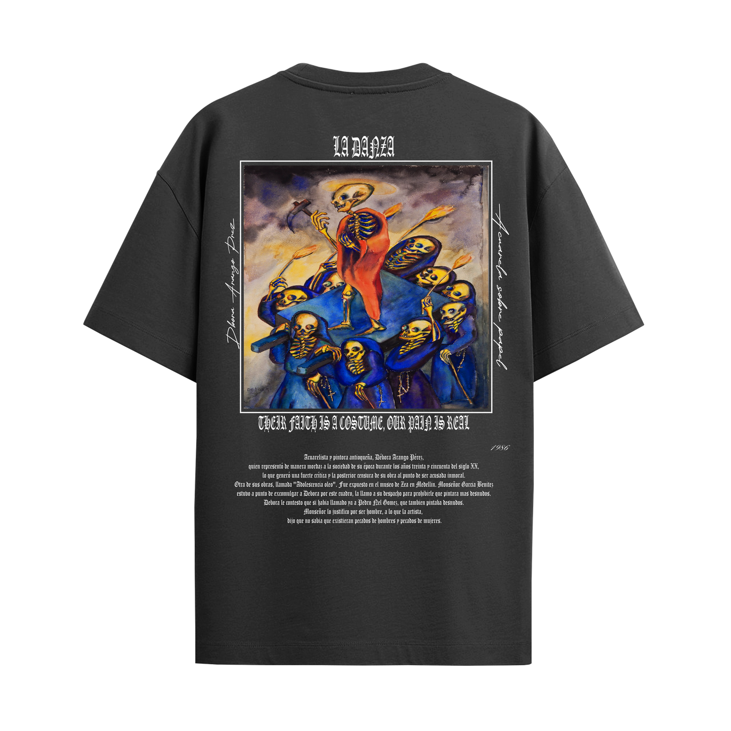 Camiseta Oversize Negro "La Danza"