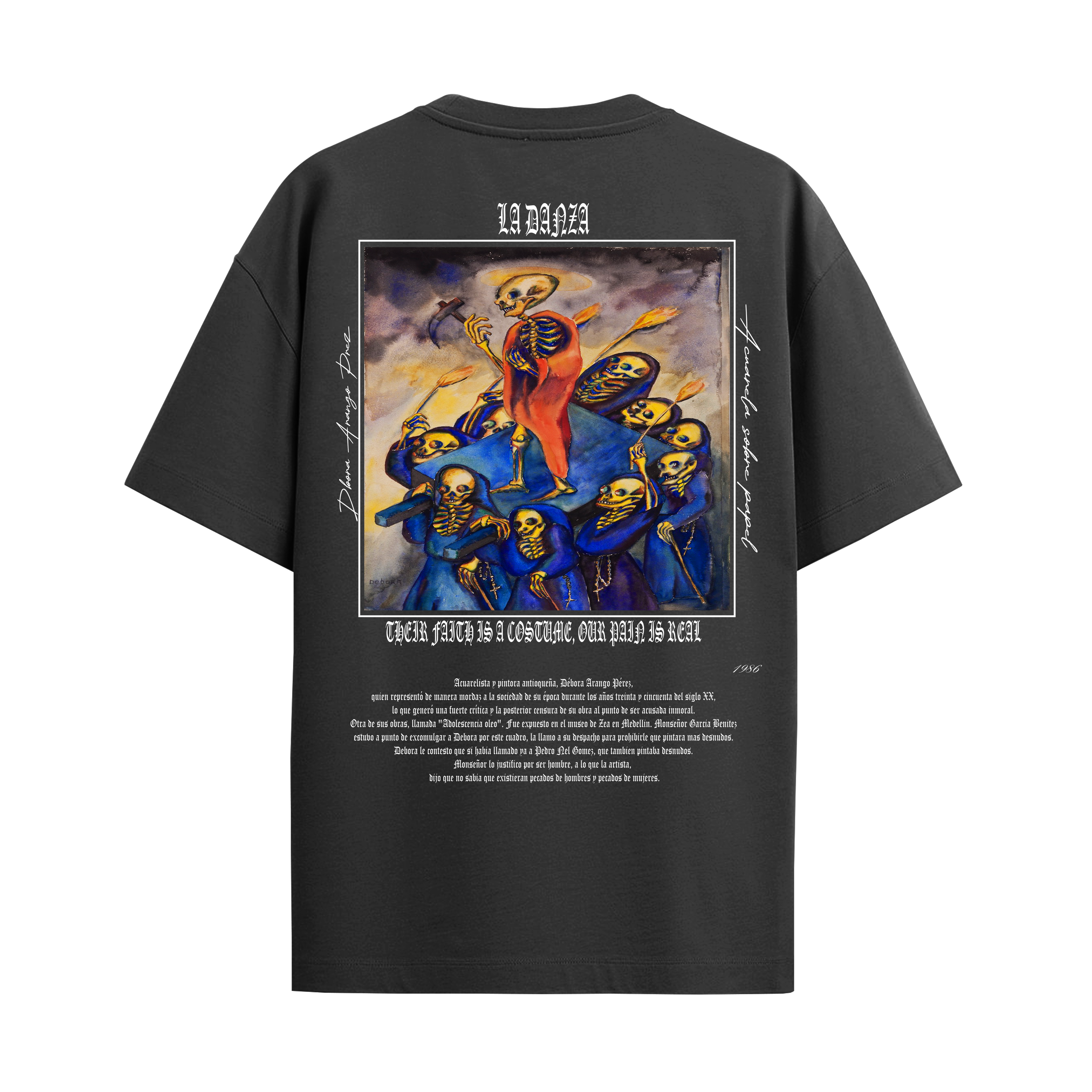 Camiseta Oversize Negro "La Danza"