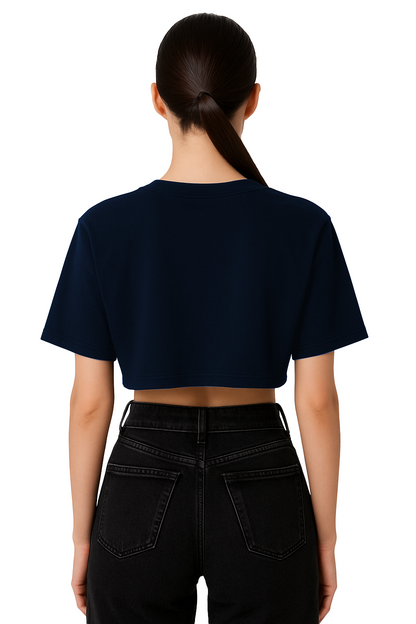 BLUE "HOLLOW SPIRIT" CROP-TOP