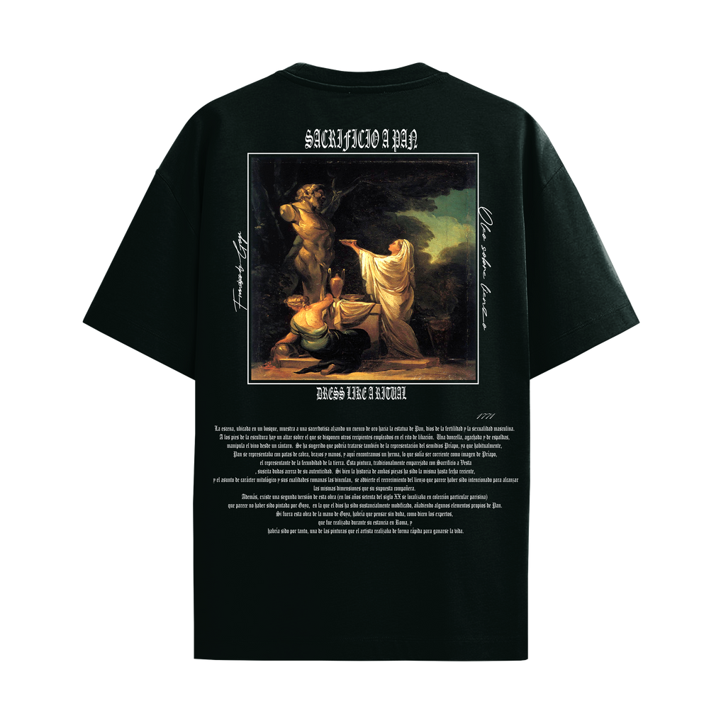 Camiseta Oversize Verde "Sacrificio a Pan"