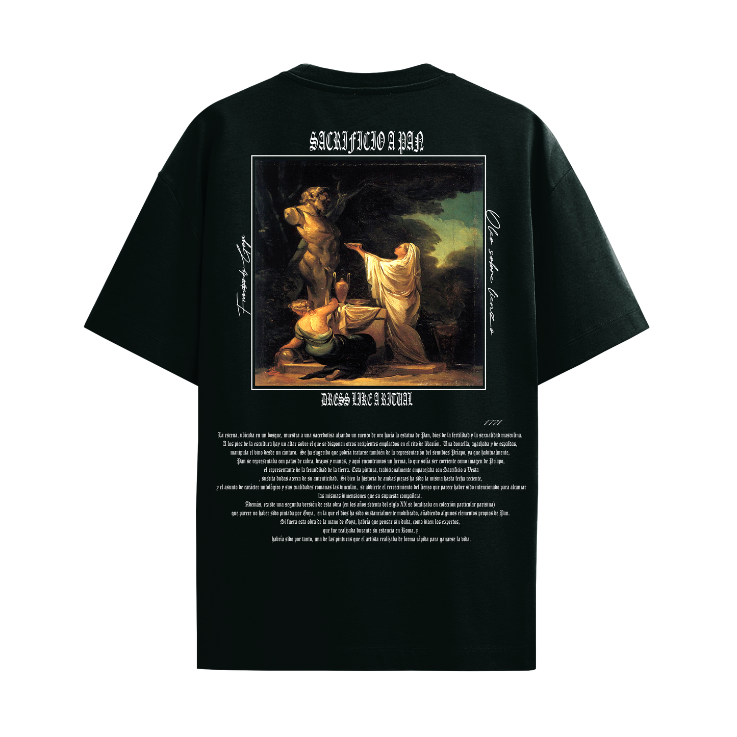 Camiseta Oversize Verde "Sacrificio a Pan"