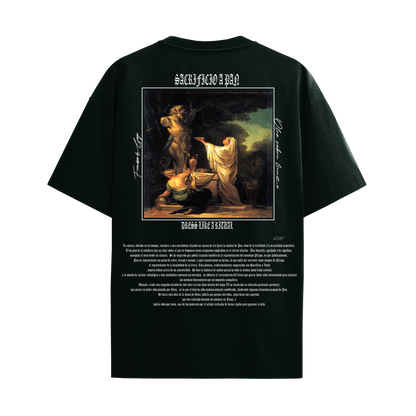 Camiseta Oversize Verde "Sacrificio a Pan"