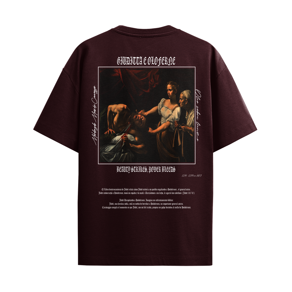 Camiseta Oversize Rojo "Giuditta e Oloferne"