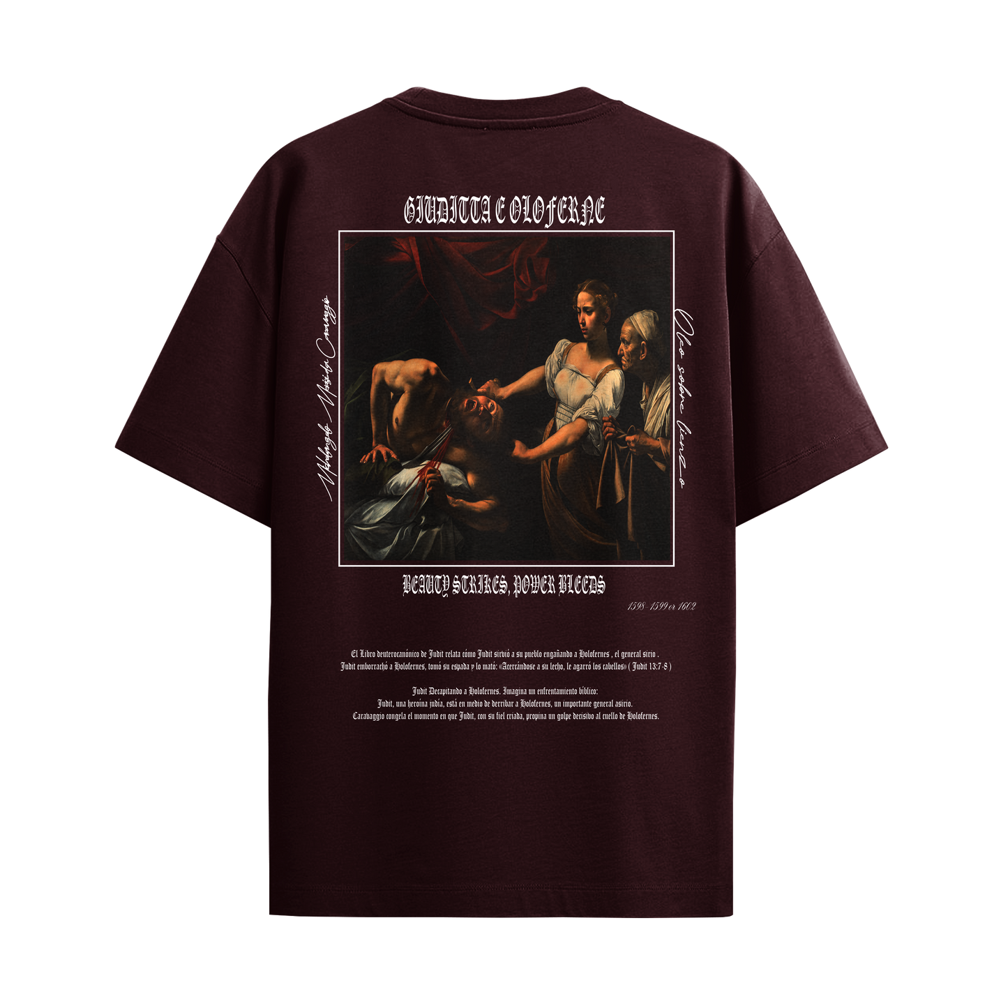 Camiseta Oversize Rojo "Giuditta e Oloferne"