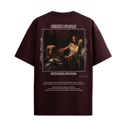 Camiseta Oversize Rojo "Giuditta e Oloferne"