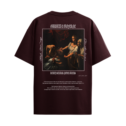 Camiseta Oversize Rojo "Giuditta e Oloferne"