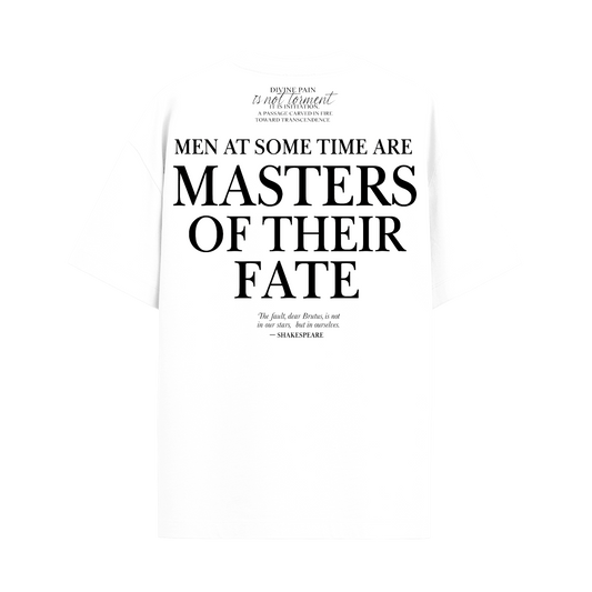 CAMISETA OVERSIZE BLANCO "Masters Of Their Fate"