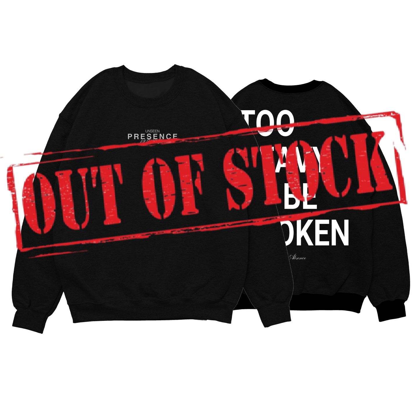 BLACK LUXURY HOODIE "Too Heavy To Be Broken"