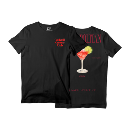 Camiseta Fresca De Lujo Negro “Cosmopolitan— Summer Indulgence”