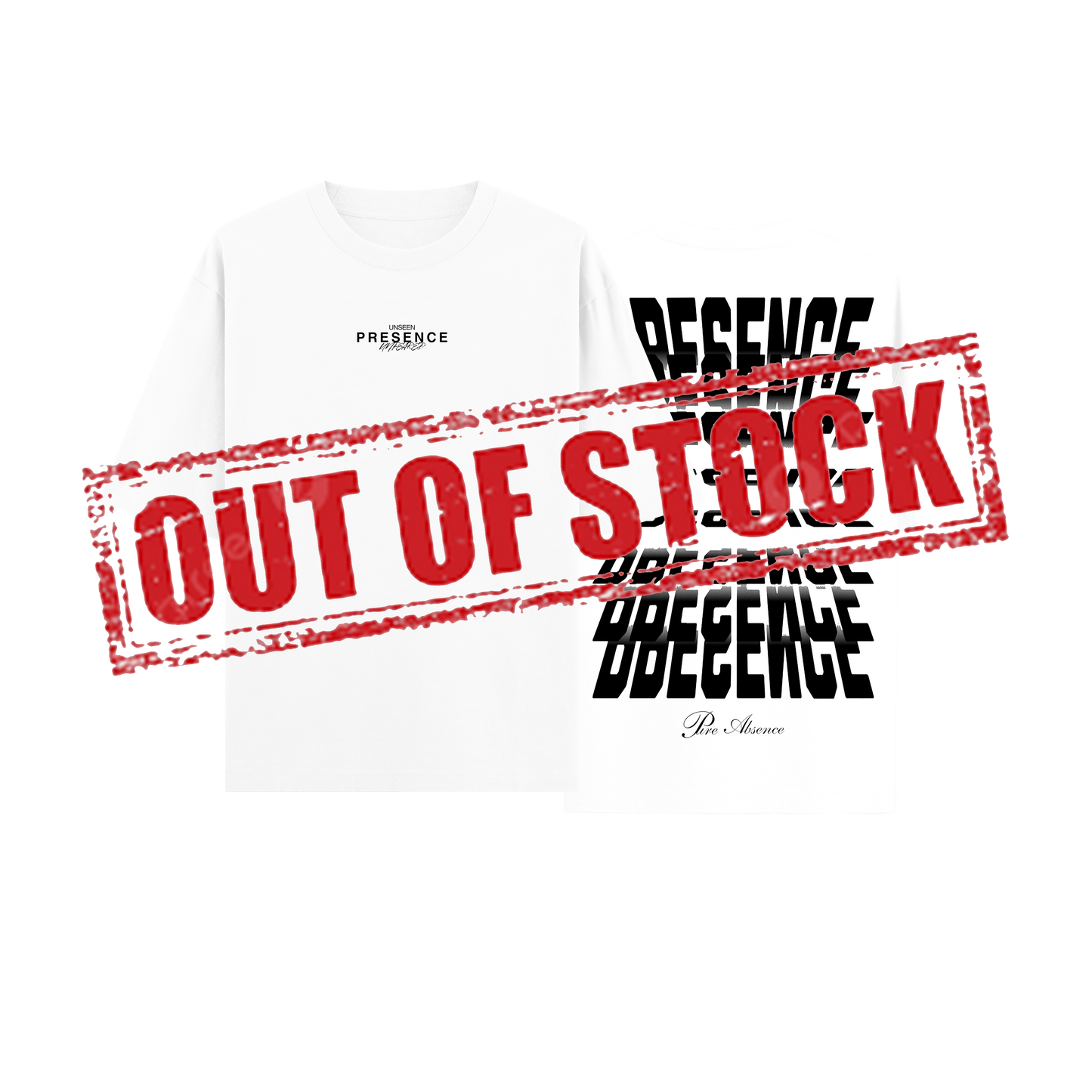 WHITE OVERSIZED T-SHIRT "PRESENCE"