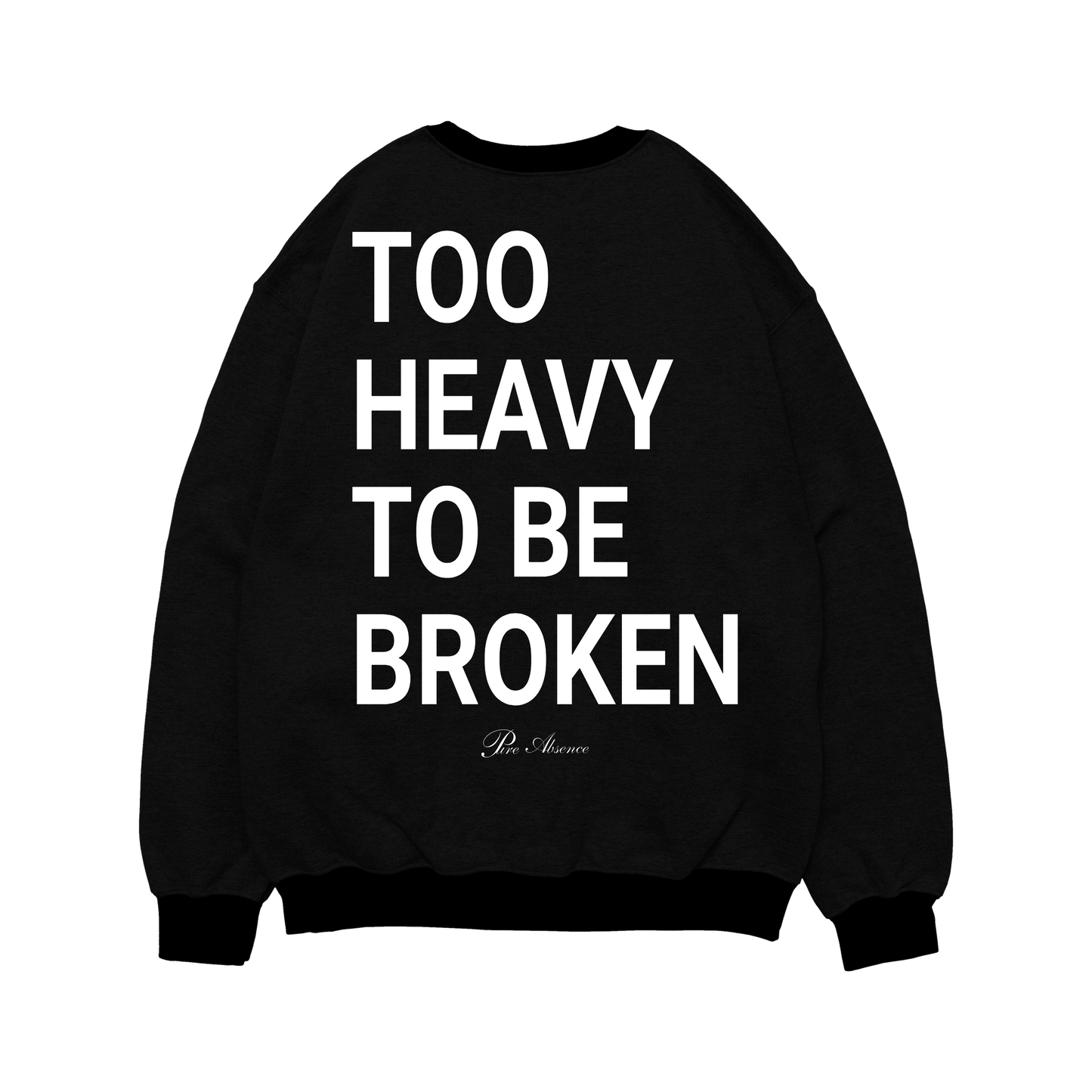 BLACK LUXURY HOODIE "Too Heavy To Be Broken"