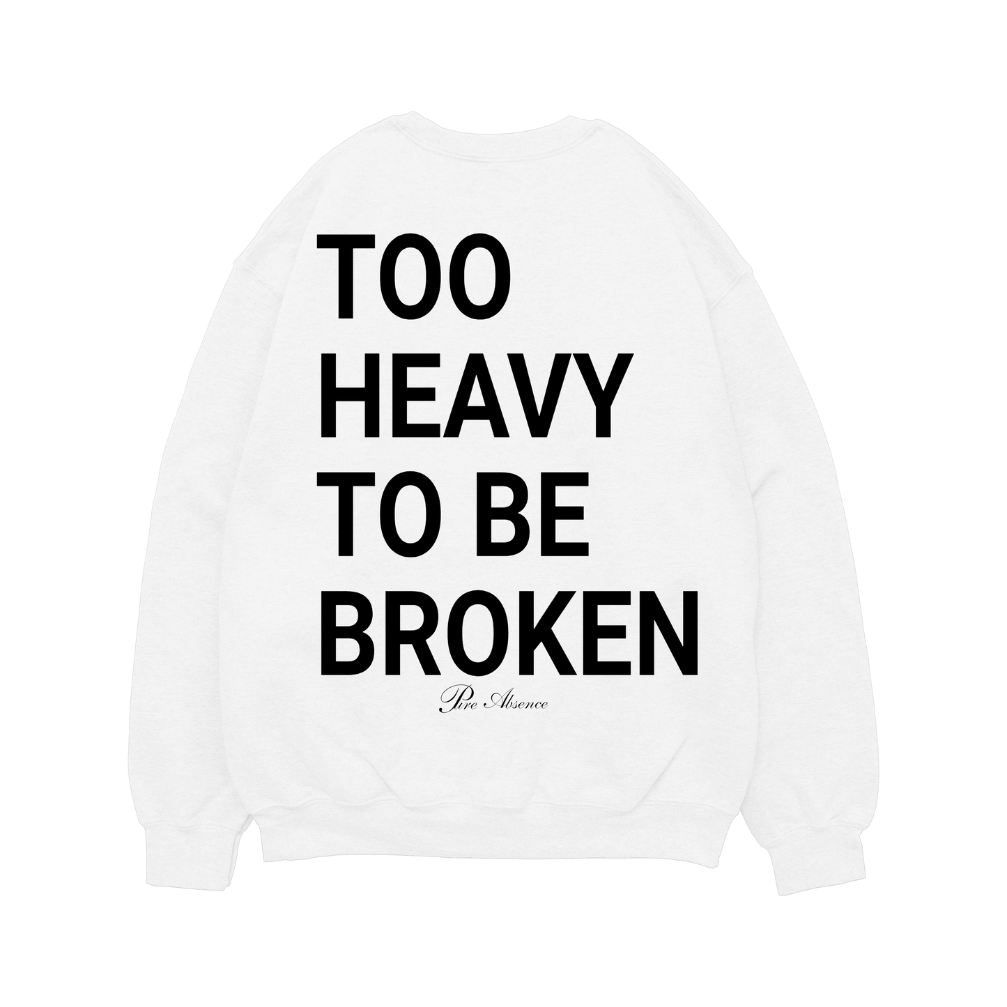 WHITE LUXURY HOODIE "Too Heavy To Be Broken"