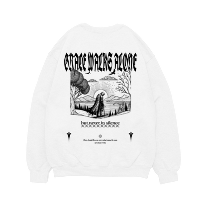 HOODIE DE LUJO BLANCO "Divine Pain Lines"