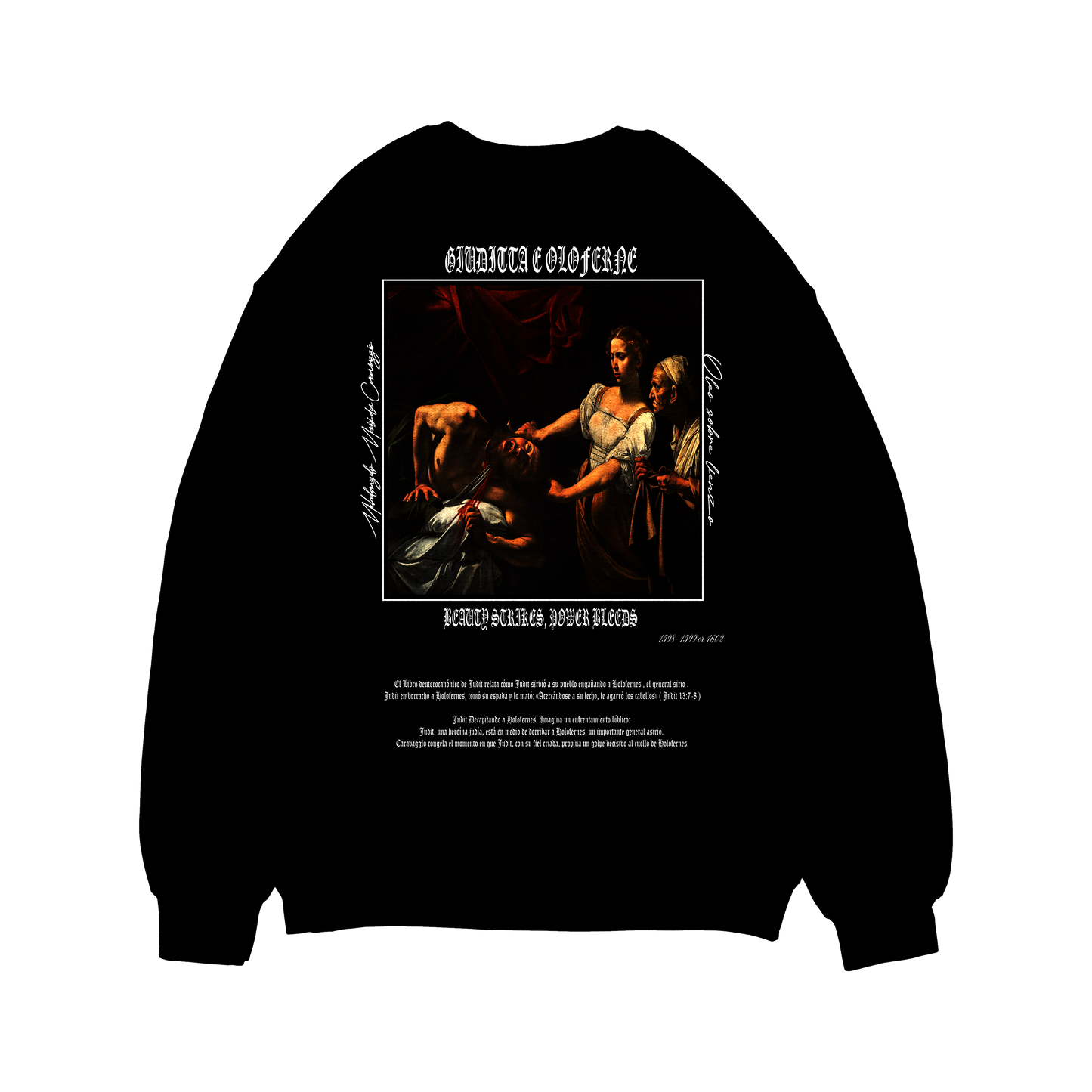 Hoodie Negro "Giuditta e Oloferne"