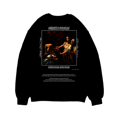Hoodie Negro "Giuditta e Oloferne"
