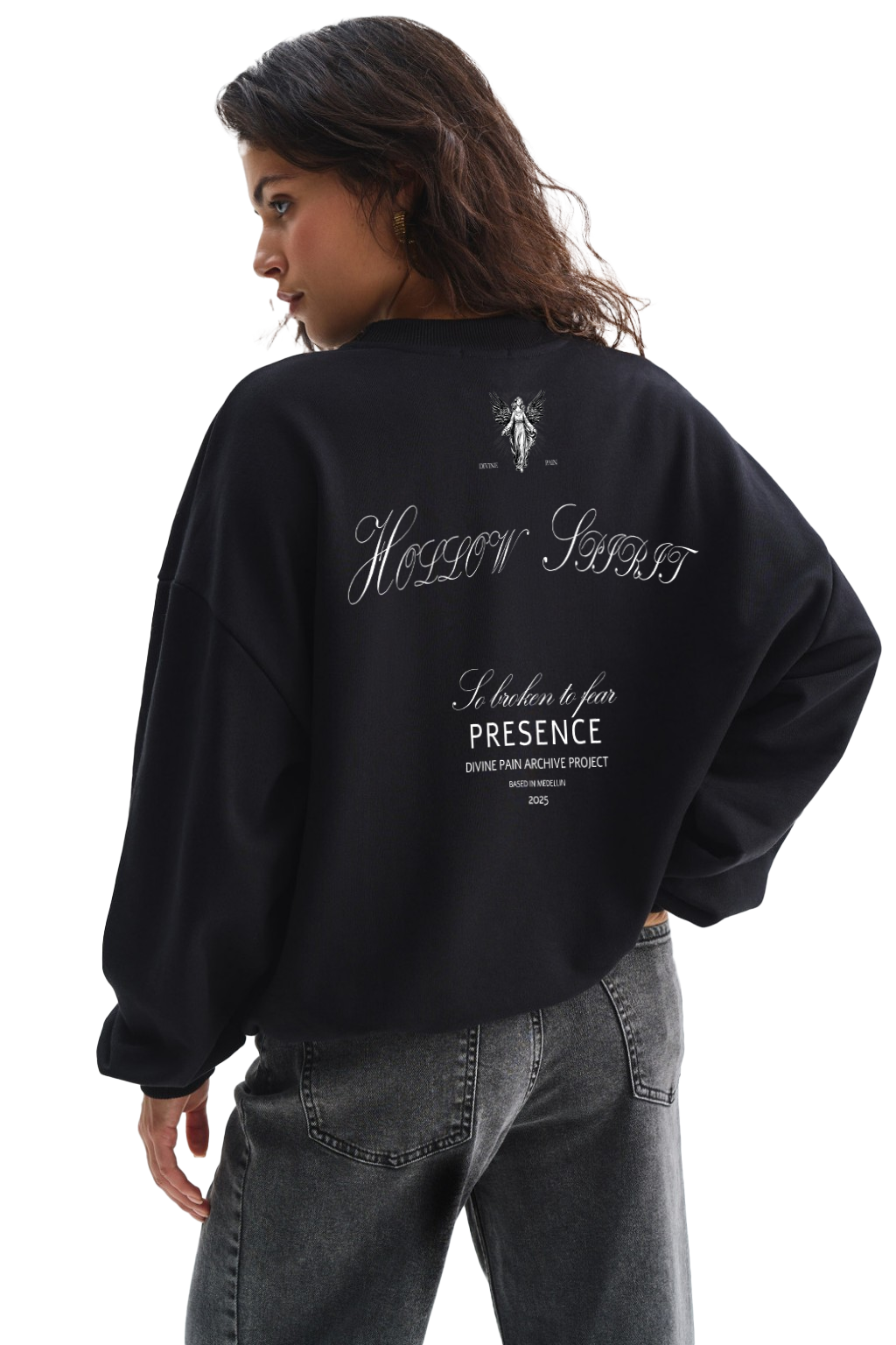 HOODIE DE LUJO NEGRO "HOLLOW SPIRIT"