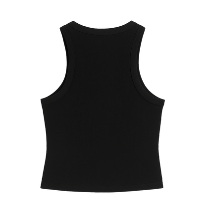 BLACK CAT RIB BLOUSE